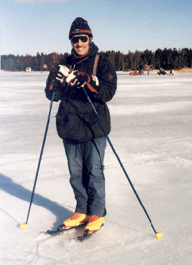 [Photograph: Timo on ice with skates]